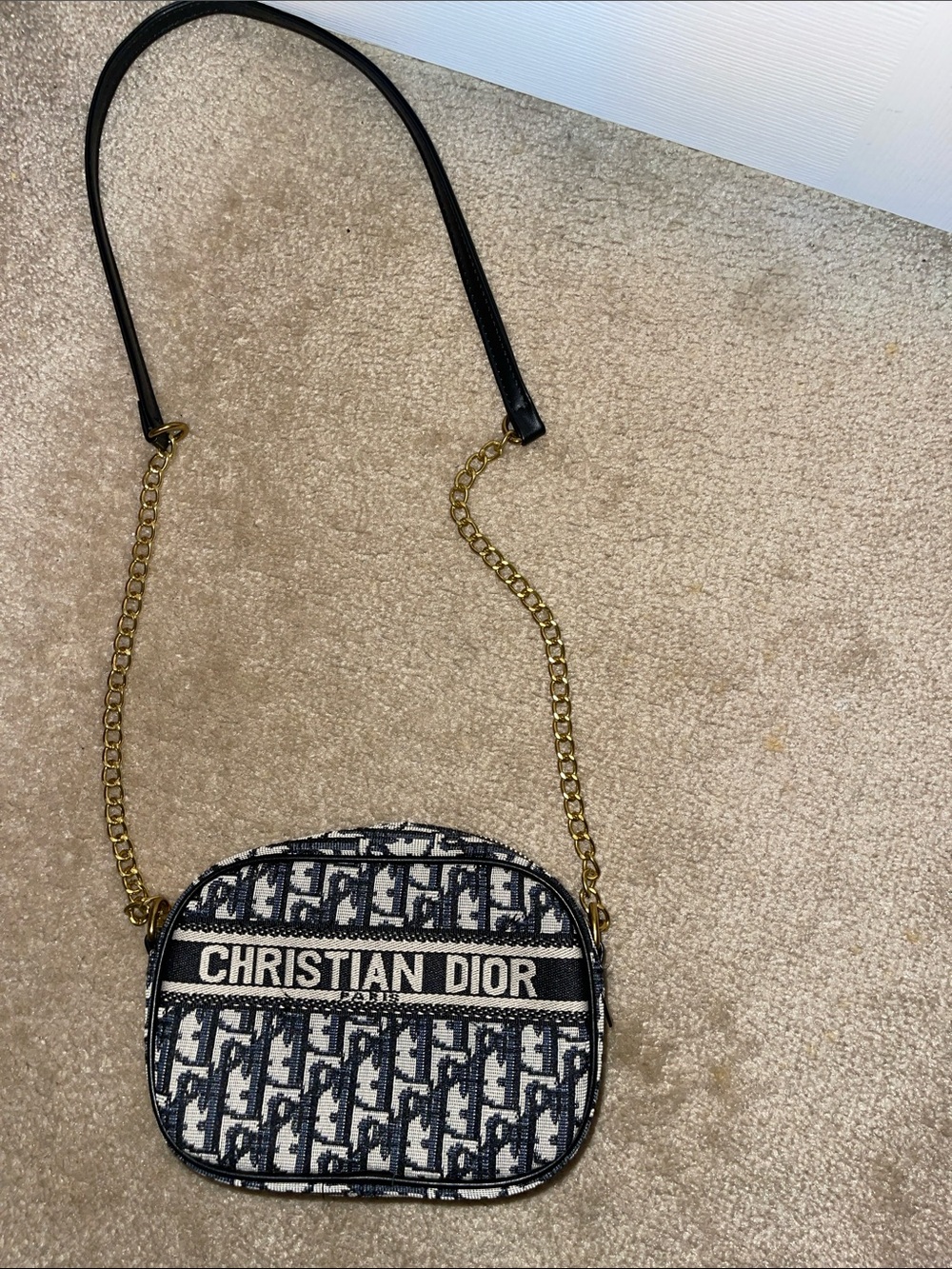 CD black and white bag crossbody